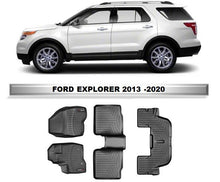 Cargar imagen en el visor de la galería, Alfombra WeatherTech, primera, segunda y tercera fila Ford Explorer 2011 - 2020
