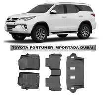 Cargar imagen en el visor de la galería, Alfombra WeatherTech, primera, segunda y tercera fila para Toyota Fortuner Dubai 2015-2024