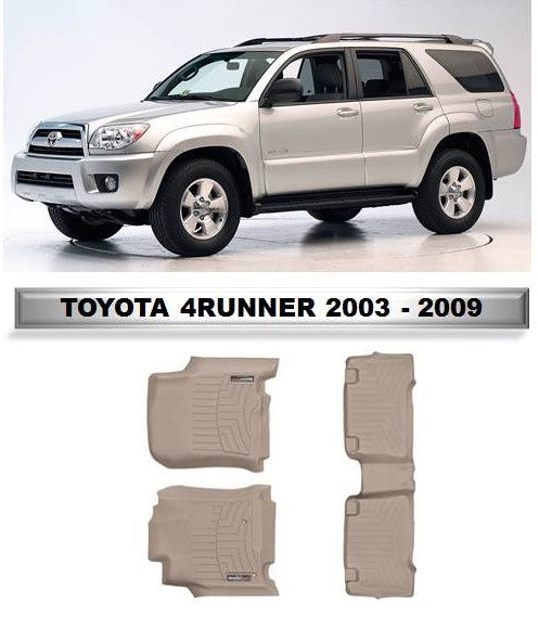 Alfombra WeatherTech primera y segunda fila Toyota 4Runner 2003 - 2009