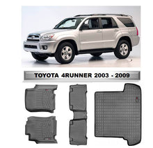 Cargar imagen en el visor de la galería, Alfombra WeatherTech primera, segunda fila y maleta para Toyota 4Runner 2003-2009