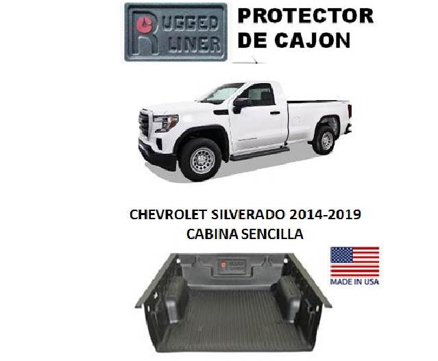 Protector De Cajón Rugged Liner Chevrolet Silverado Cabina Sencilla