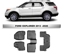 Cargar imagen en el visor de la galería, Alfombra WeatherTech, primera, segunda y tercera fila Ford Explorer 2011 - 2020
