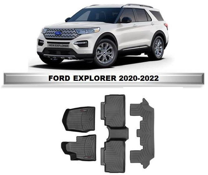 Alfombra WeatherTech, primera, segunda y tercera fila Ford Explorer 2021-2024