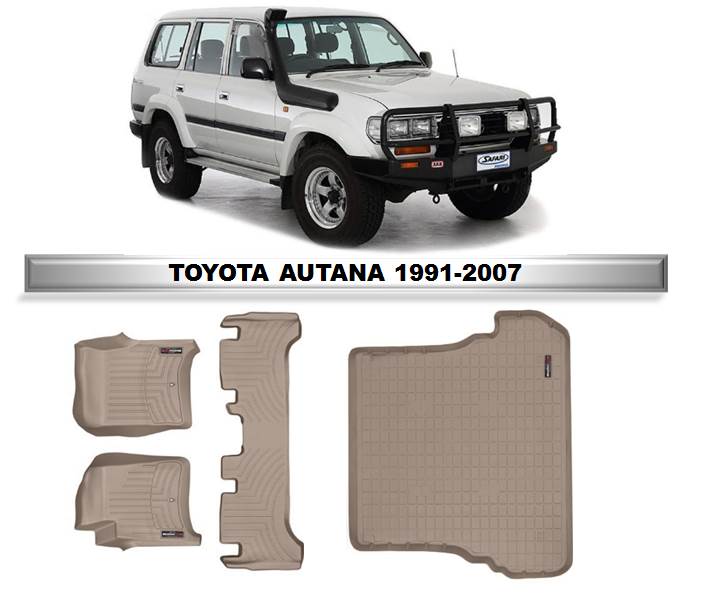 Alfombra WeatherTech primera, segunda fila y maleta para Toyota Autana 1991-2007