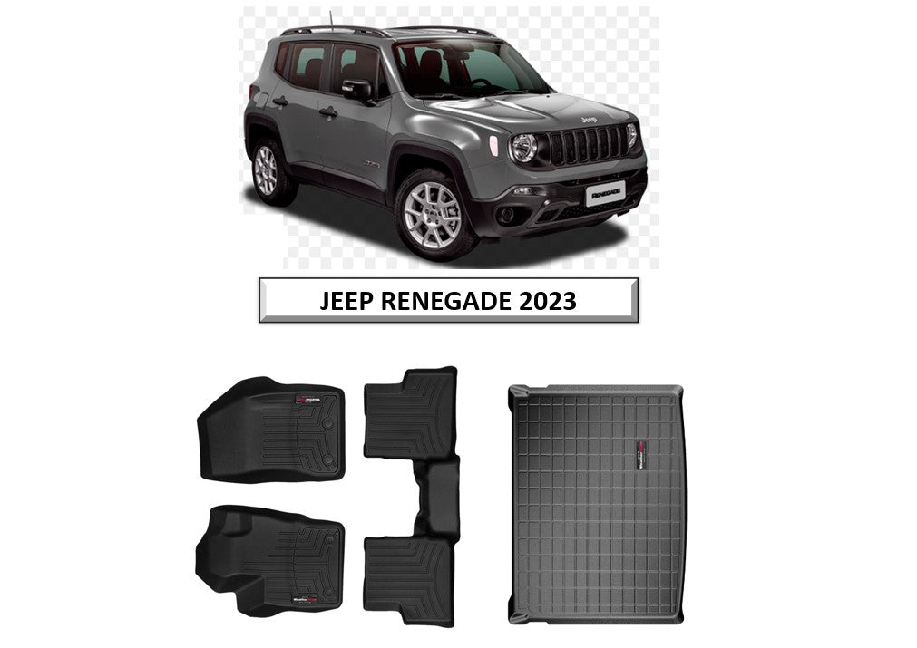Alfombra WeatherTech primera, segunda fila y maleta para Jeep Renegade Sport 2023