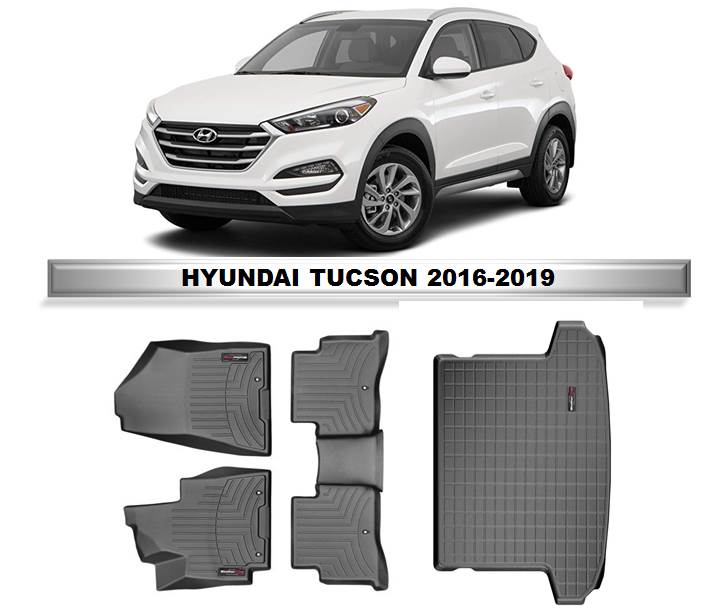 Alfombra WeatherTech primera, segunda fila y maleta para Hyundai Tucson 2016-2018