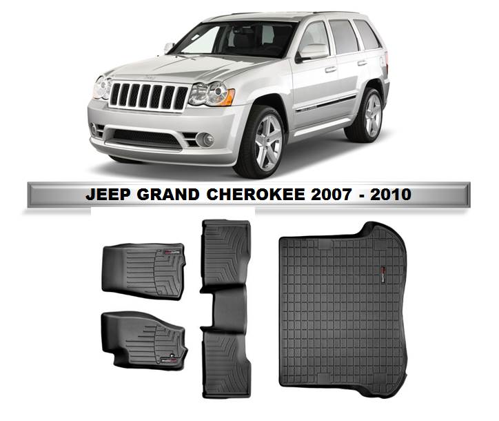 Alfombra WeatherTech primera, segunda fila y maleta para Jeep Grand Cherokee 2005-2010