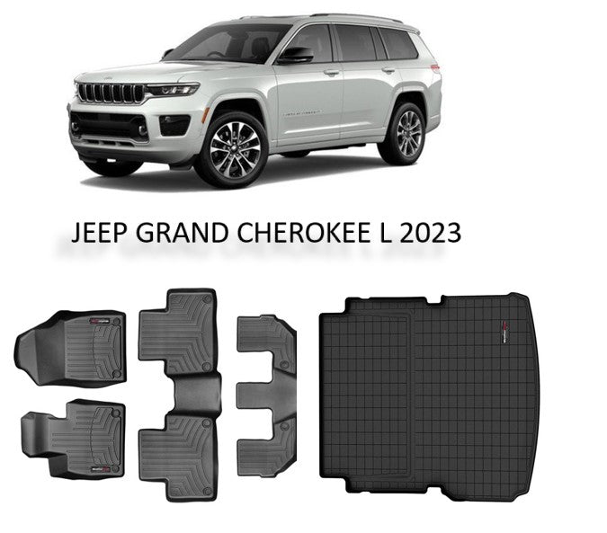 Alfombra WeatherTech, primera, segunda, tercera fila y maleta Jeep Grand Cherokee L 2022-2024