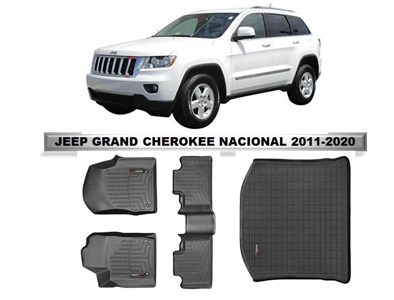 Alfombra WeatherTech primera, segunda fila y maleta para Jeep Grand Cherokee 2011-2020