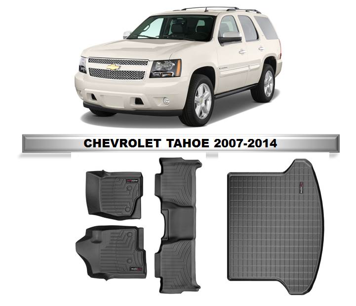 Alfombra WeatherTech primera, segunda fila y maleta para Chevrolet Tahoe 2007-2014