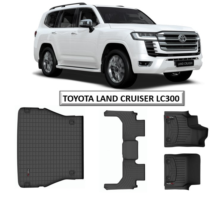 Alfombra WeatherTech primera, segunda fila y maleta para Toyota Land Cruiser LC300 2023-2024