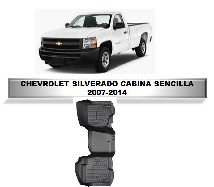 Alfombra WeatherTech Chevrolet Silverado Cabina Sencilla 2007-2014